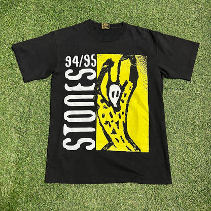 1995 Rolling Stones "Voodoo" North American Tour Black Tee Size Large USED v16119