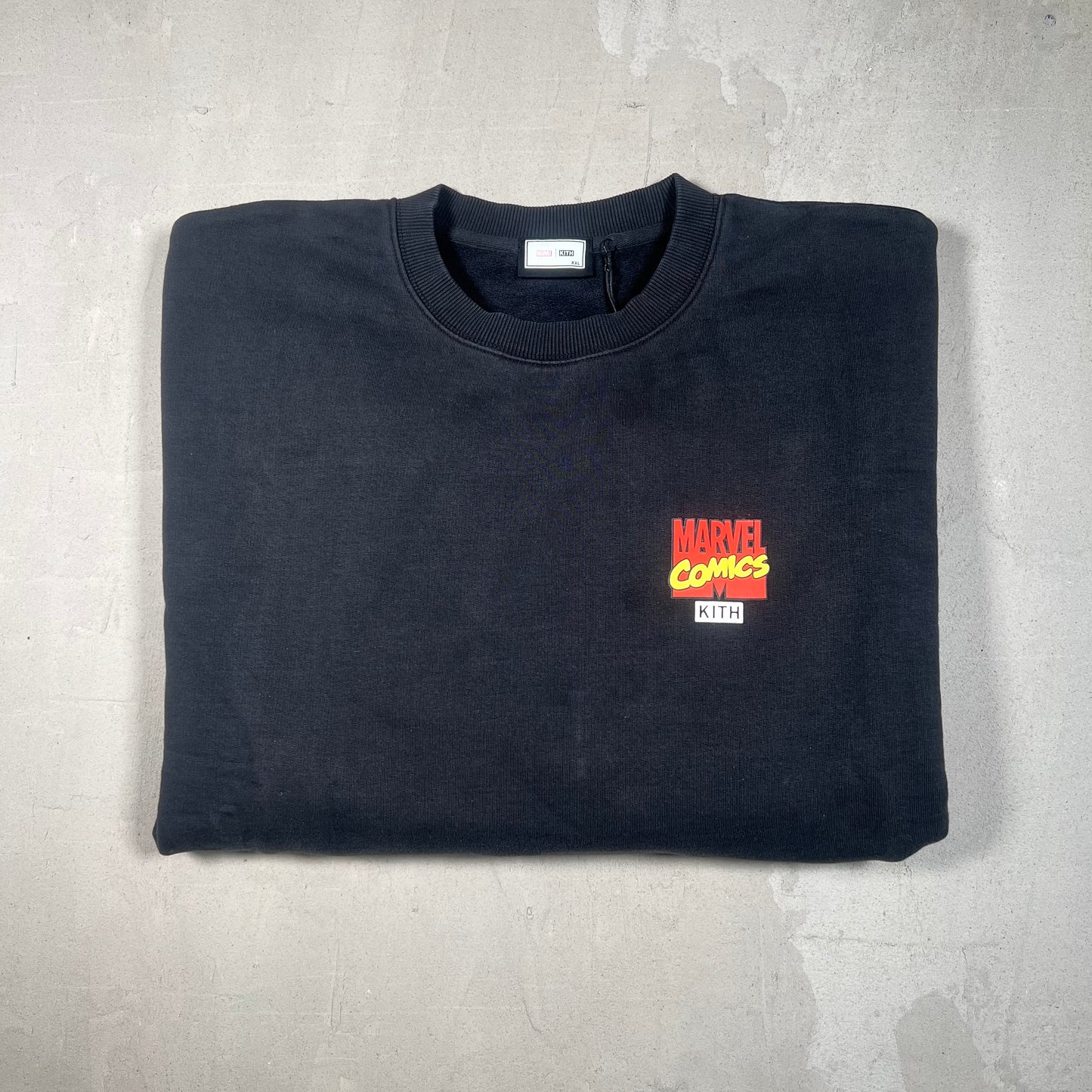 Kith Marvel Villains Clash Vintage Nelson Crewneck Black (2024) Size XXL USED x17108