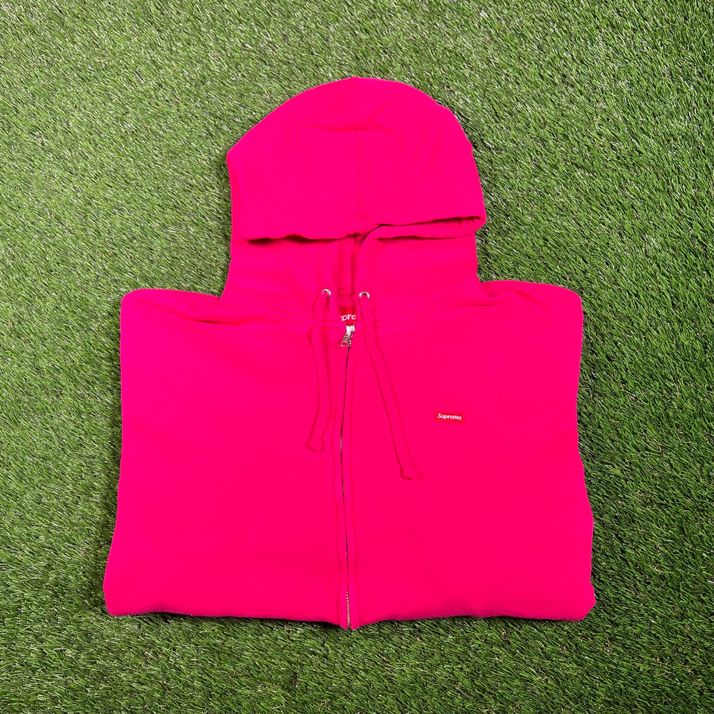 Supreme Small Box Zip Up Hoodie Fuschia (2025) Size XL NEW x15295