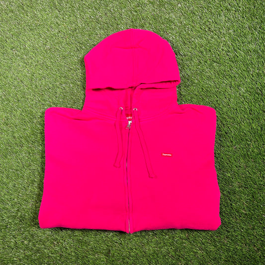 Supreme Small Box Zip Up Hoodie Fuschia (2025) Size XL NEW x15295