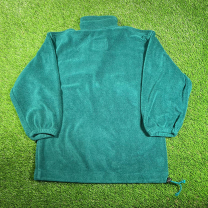 Ralph Lauren Polo Golf Logo Green Fleece Jacket Size Large USED v18035