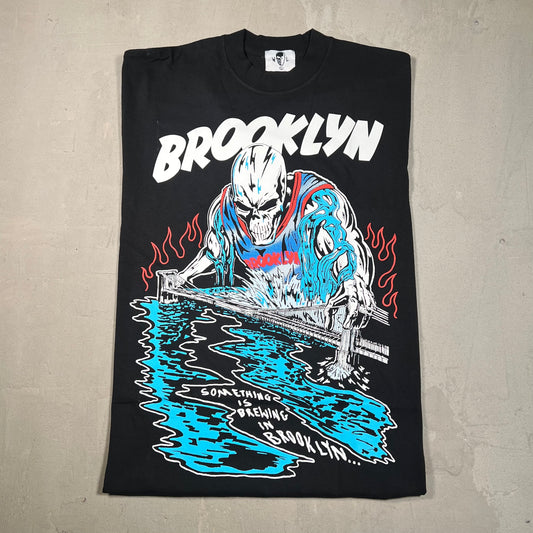 Warren Lotas Brooklyn Gaint Black Tee Size Large NEW x14030