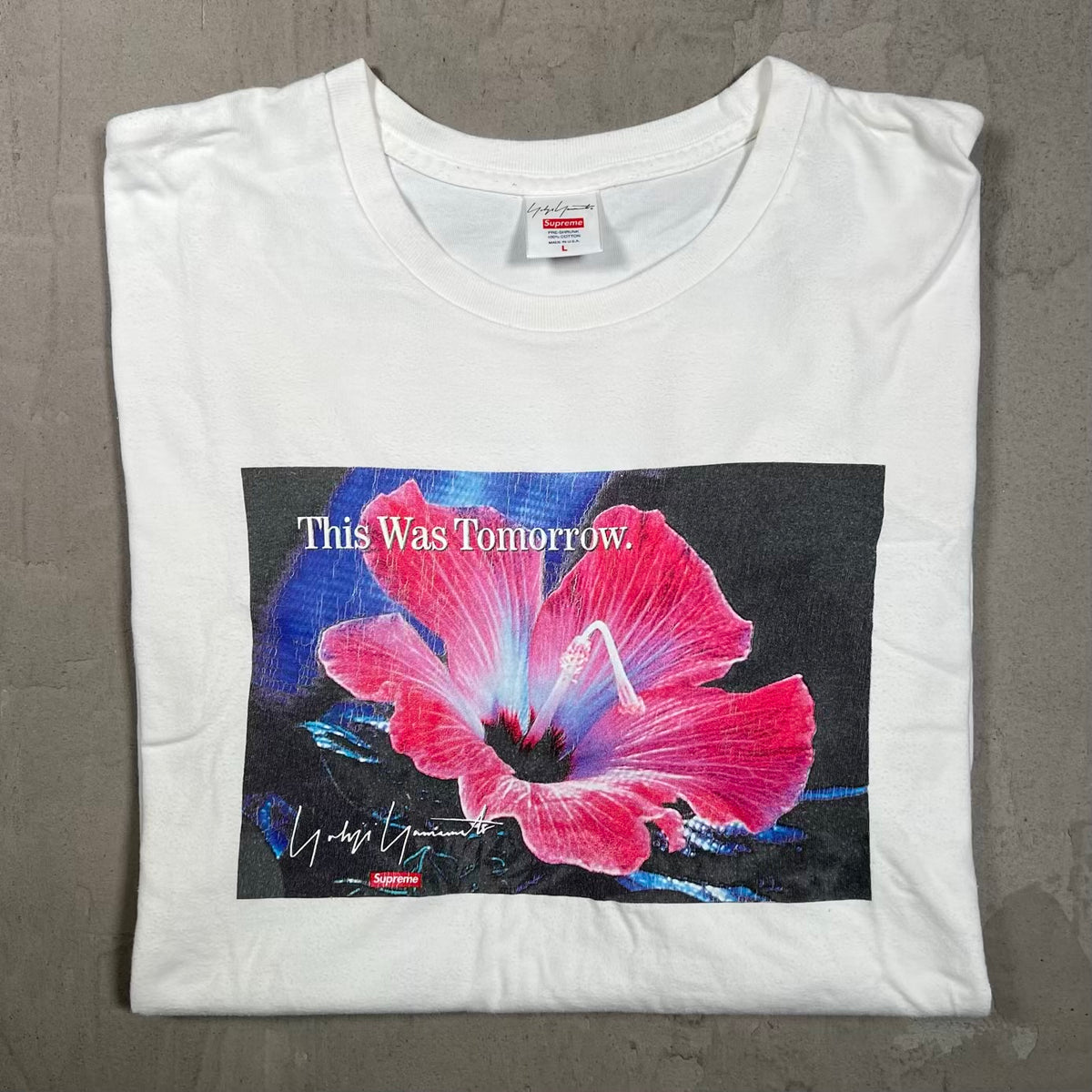 Supreme Yohji Yamamoto This Was Tomorrow White Tee Size Large USED x18493