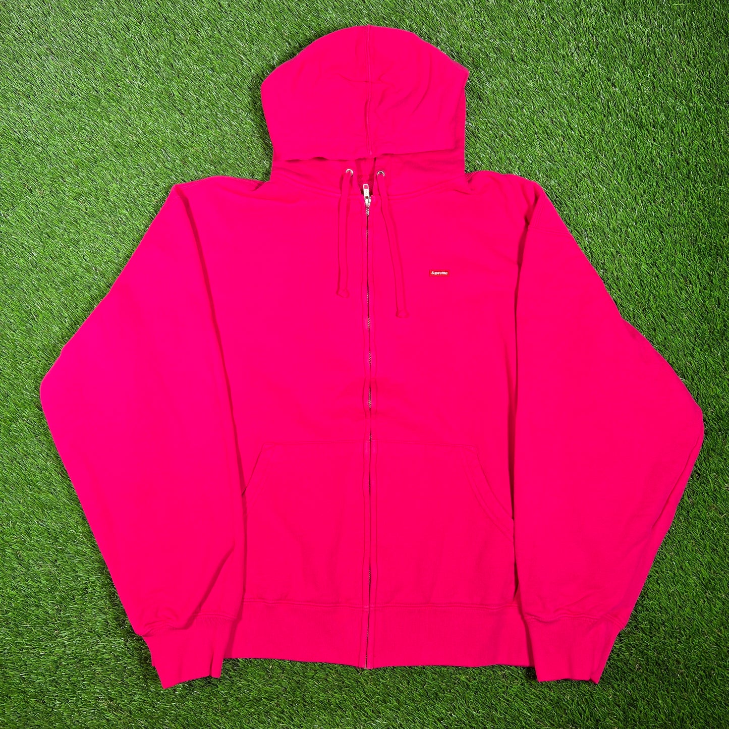 Supreme Small Box Zip Up Hoodie Fuschia (2025) Size XL NEW x15295