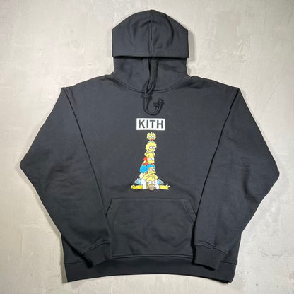 Kith The Simpsons Family Stack Hoodie Black Size Large USED x18829