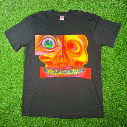Supreme Face 2019 Black Tee Size Medium USED x15301