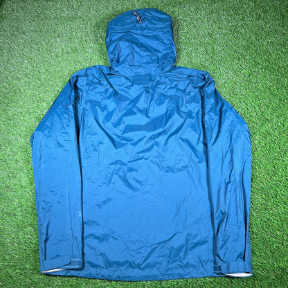 Patagonia Blue Nylon Rain Jacket Size XL USED v16887