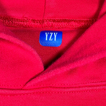 Yeezy Gap Double Layered Red Hoodie Size Medium USED x14348