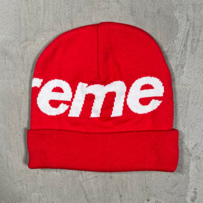 Supreme Big Logo Red Beanie (2025) USED x18780