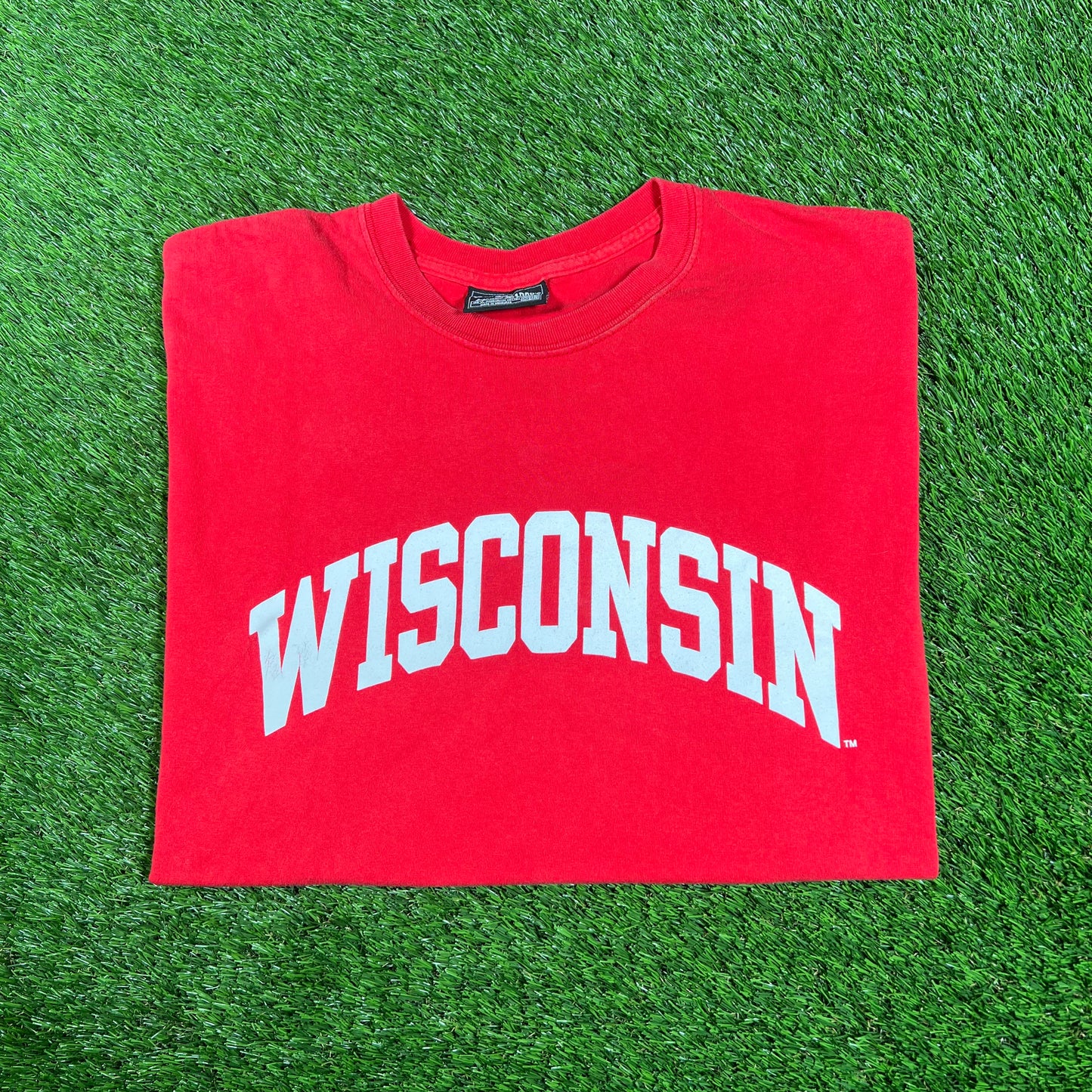 Y2K Wisconsin Red Team Tee Size XL USED v17142