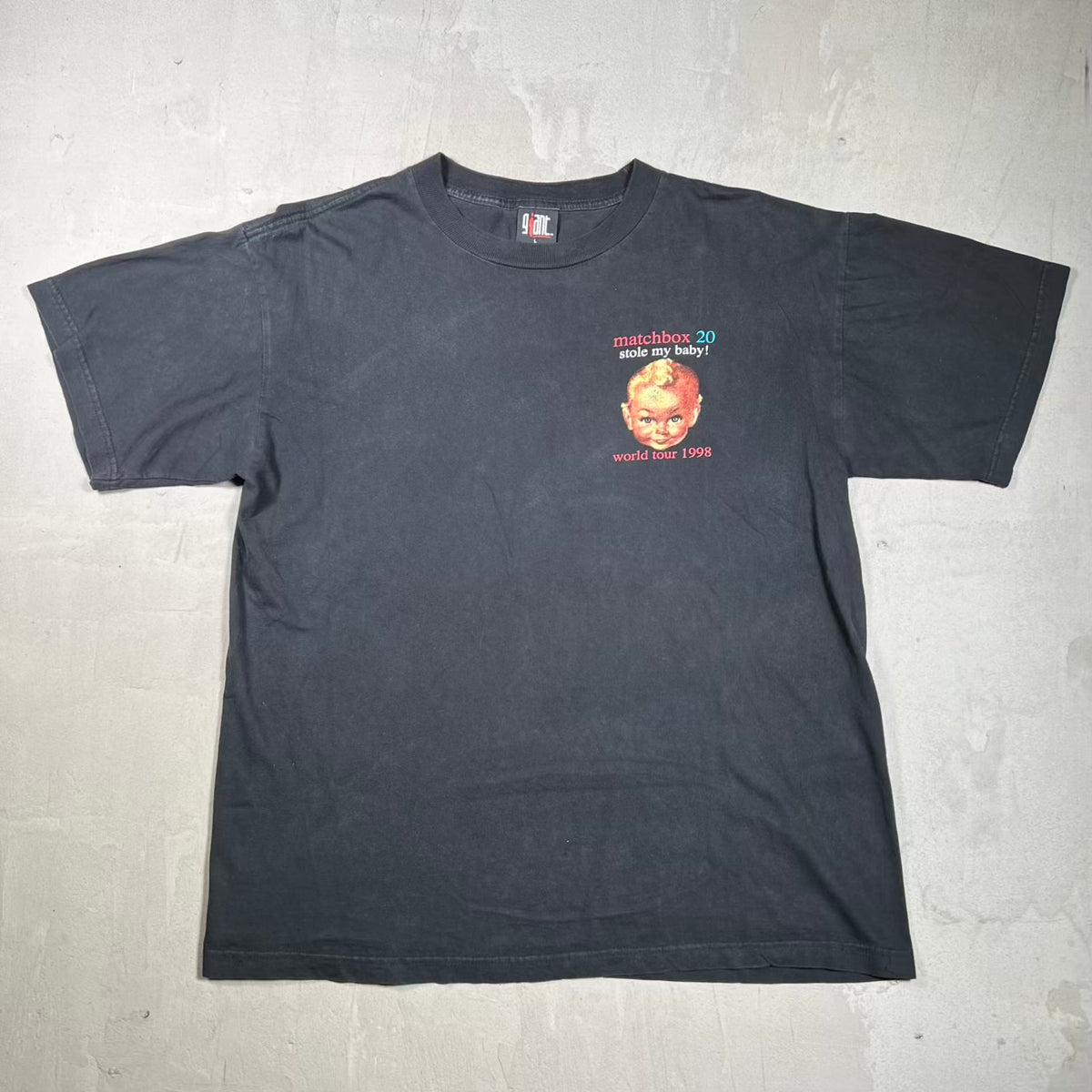 Y2K Matchbox 20 Stle My Baby Black Tee Size Large USED v20122