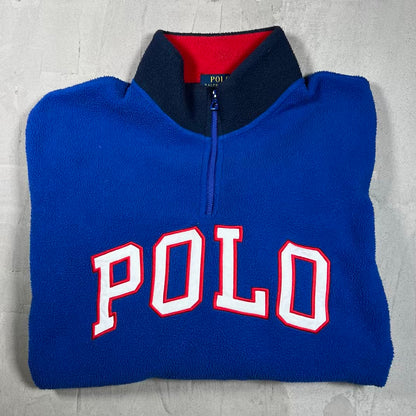 Polo Ralph Lauren Half Zip Blue Fleece Size XL USED v20108