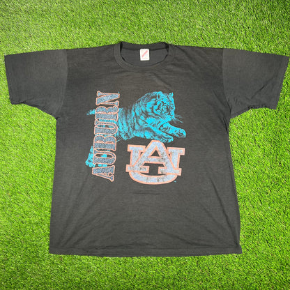 1990s Auburn Tigers Black Tiger Tee Size XXL USED v16968