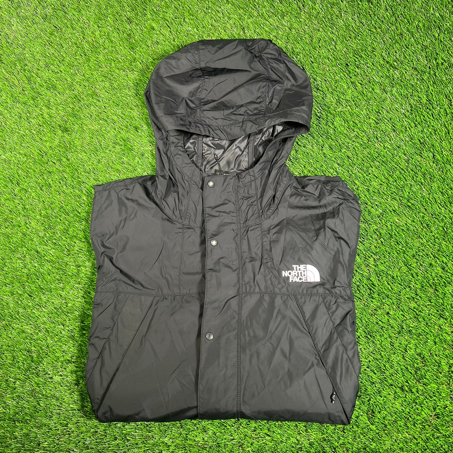 North Face Black Windbreaker Size Large USED v17975