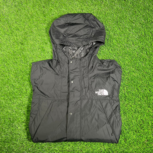 North Face Black Windbreaker Size Large USED v17975