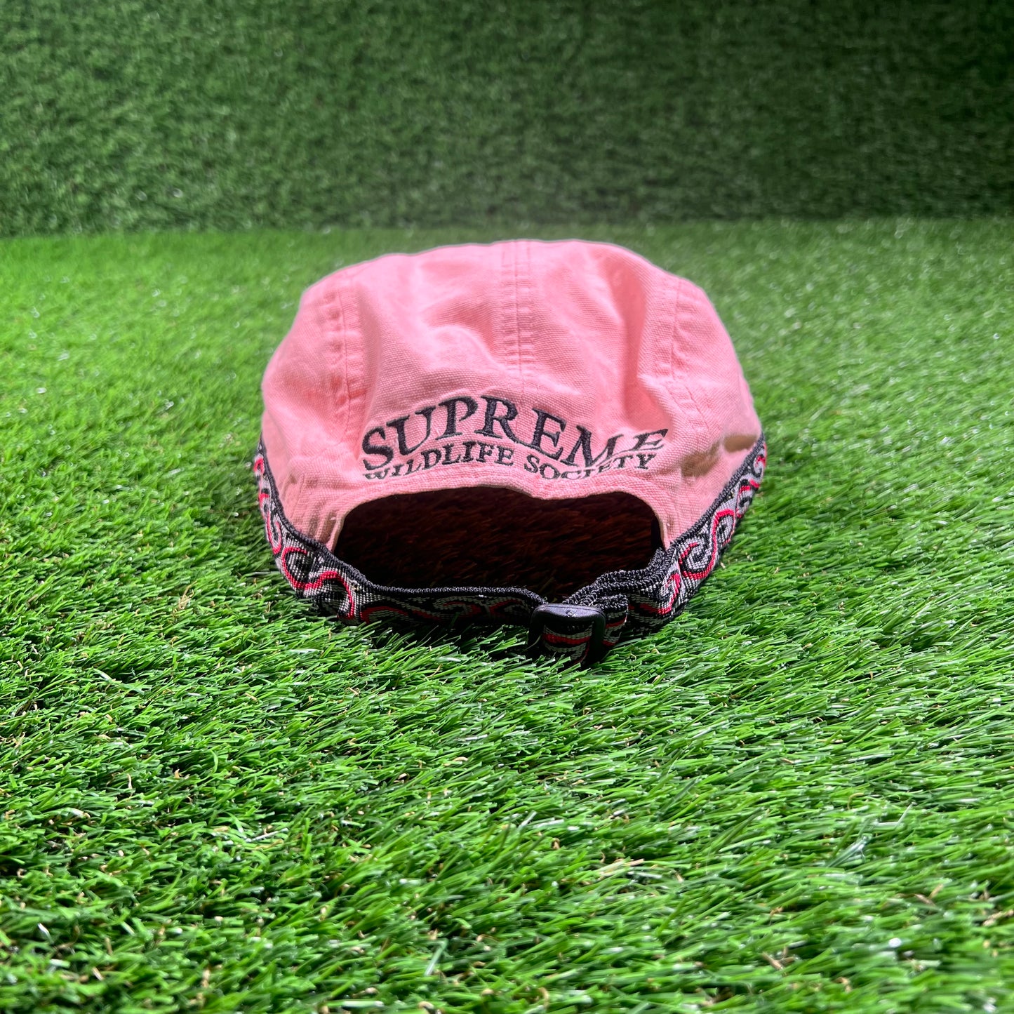 Supreme Wildlife Taping Camp Cap Pink (2017) USED x16178