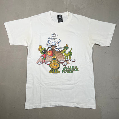 1990s WB Marvin the Martian Bowling Tee White Size Medium USED v19535