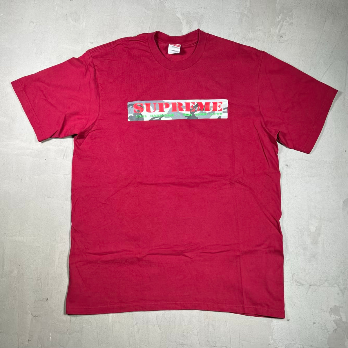 Supreme Hardcore Tee Cardinal (2025) Size Large USED x18347