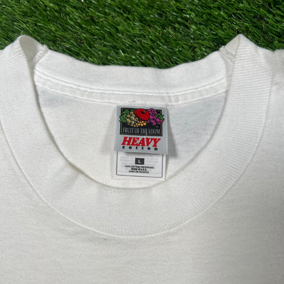 1995 White "New Dad" Art Tee Size Large USED v17278