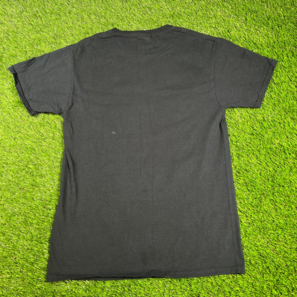 Skeleton Black Glow in the Dark Tee Size Small USED v16662