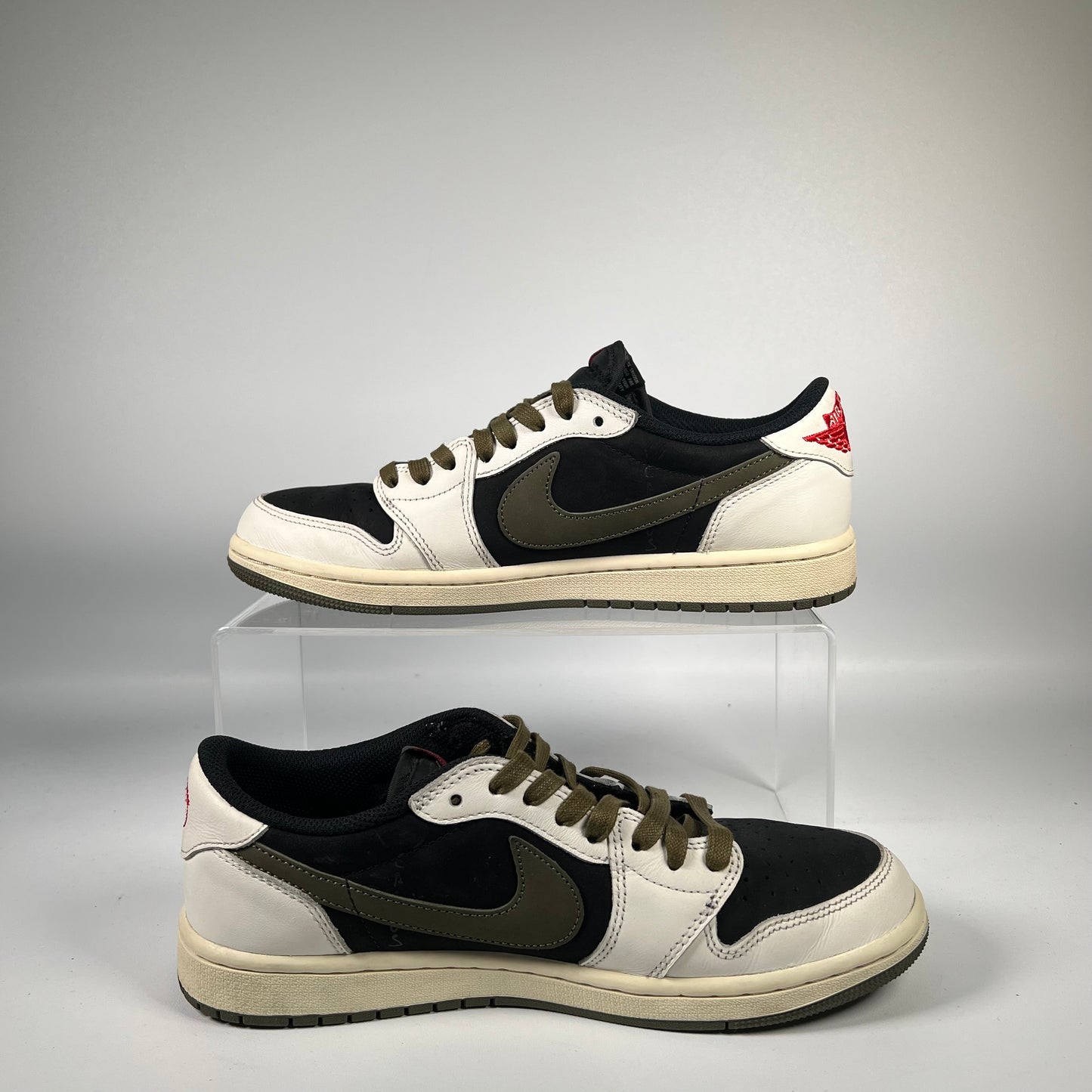 Jordan 1 Low Travis Scott Olive Size 8m/9.5w USED s13819