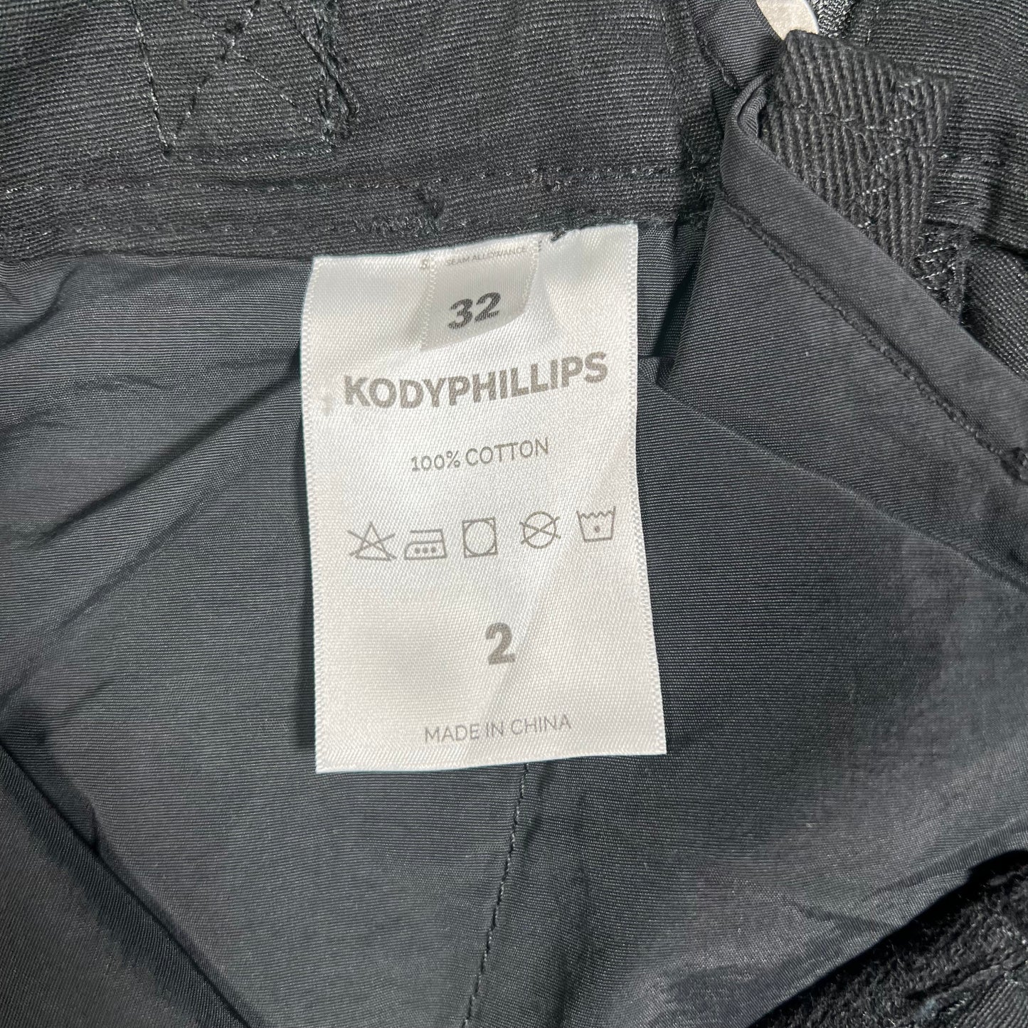 Kody Phillips Multi Zipper Cargo Black Pants Size 32 USED x14938