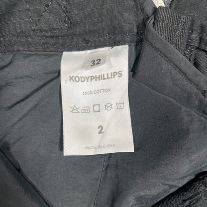 Kody Phillips Multi Zipper Cargo Black Pants Size 32 USED x14938