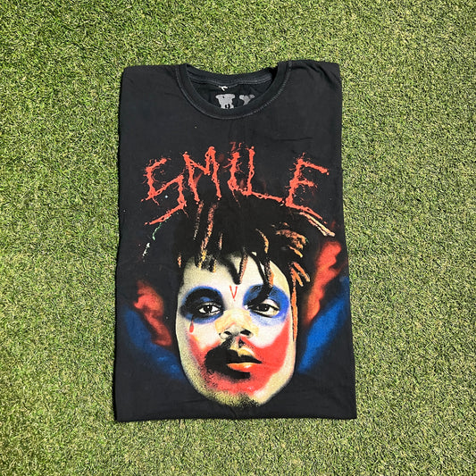 Vlone Juice Wrld "Smile Clown" Black Tee Size Large USED x13627