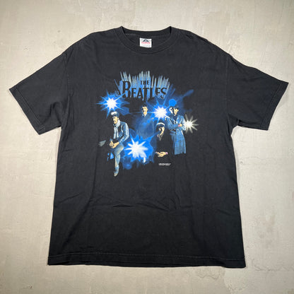2001 The Beatles Apple Corps Blue Lights Black Tee Size XL USED v19319