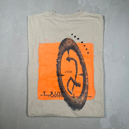 Travis Scott "Live at O2 Arena" Taupre Brown Tee Size XL USED x17351