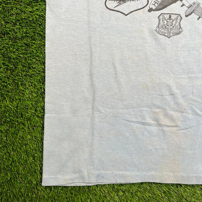 1981 Thunderbolt A-10 Fighter Jet Blue Tee Size Large USED v18325