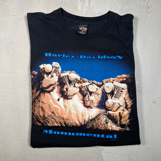1995 Harley Davidson Monumental 4 Engines Black Tee Size 3XL USED v17168