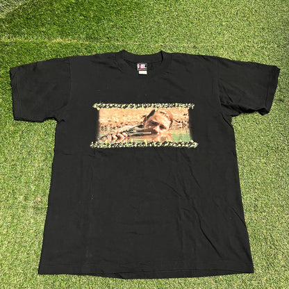 1999 The Crocodile Hunter Steve Irwin Black Tee Size XL USED v16062