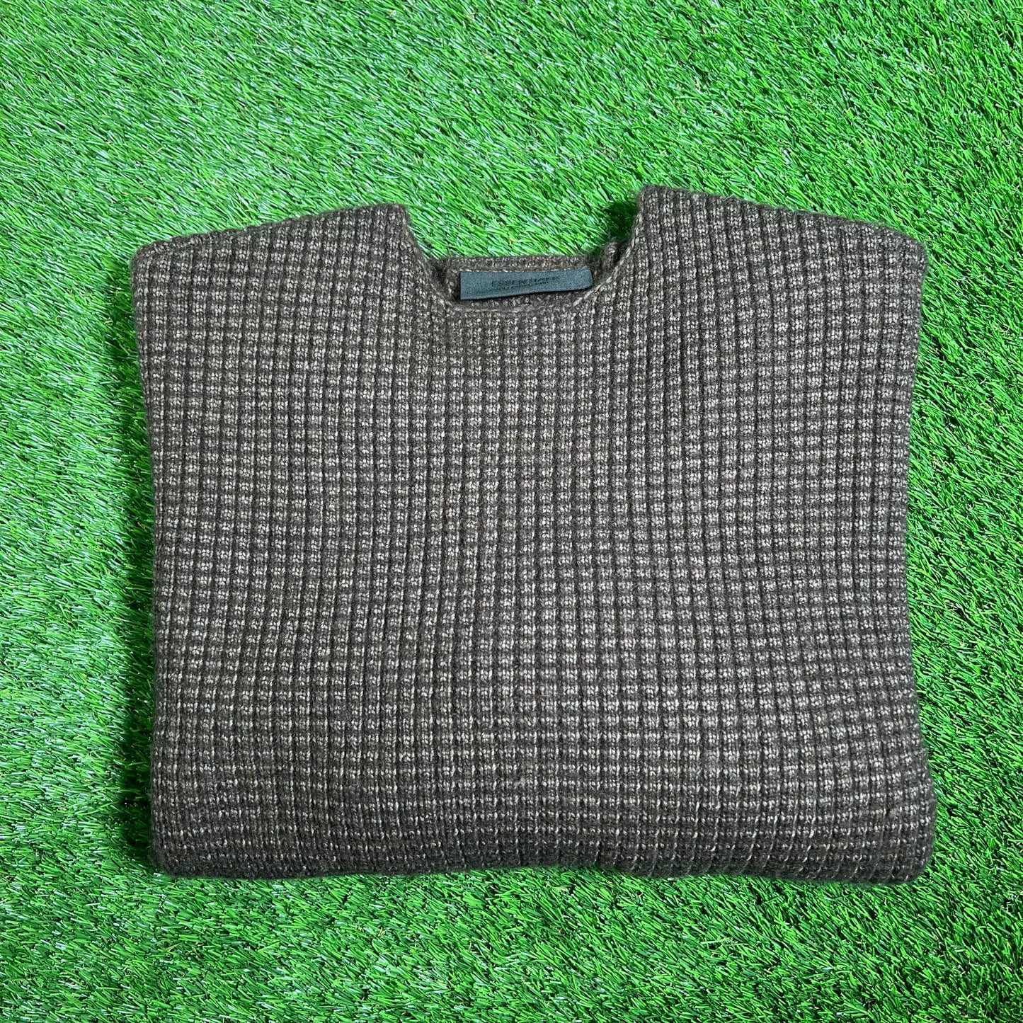 Essentials FOG Fear of God Brown Knit Sweater Size Small NEW x15953