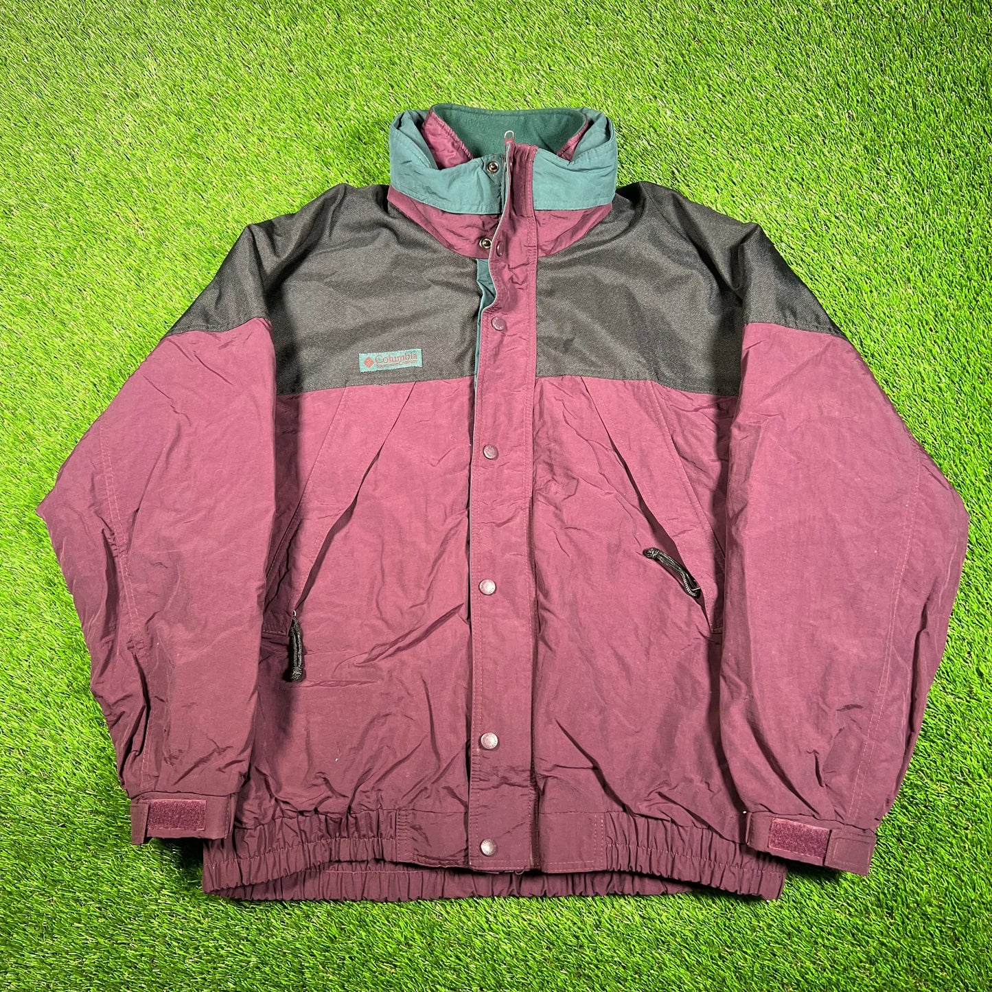 1990s Columbia Sportswear Maroon Jacket Size Large USED v17932