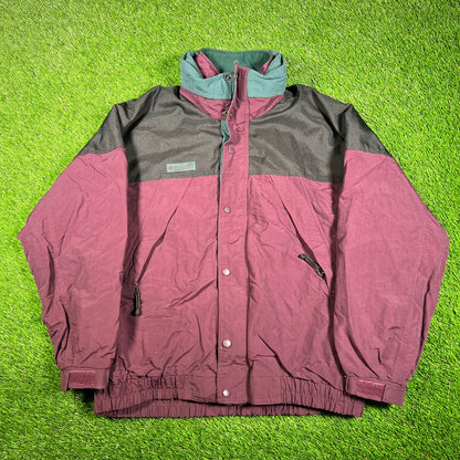 1990s Columbia Sportswear Maroon Jacket Size Large USED v17932