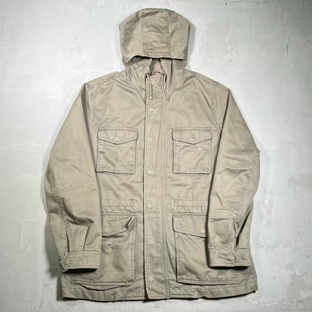 Gap Olive Green Hooded Field Jacket Size Large USED v20123