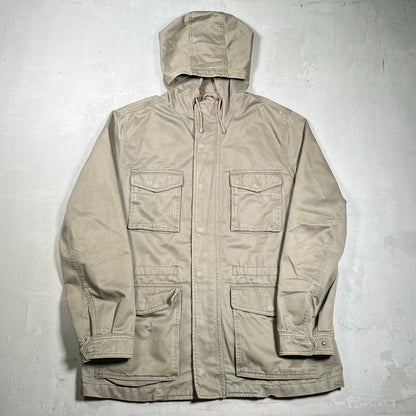 Gap Olive Green Hooded Field Jacket Size Large USED v20123