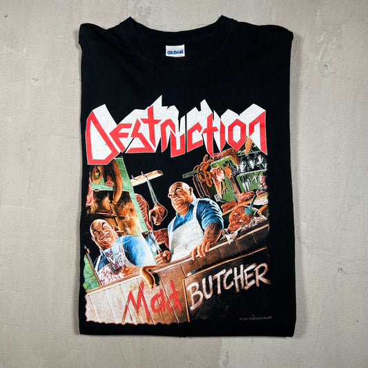 2001 destruction mad butcher tee black Size XXL USED v14346
