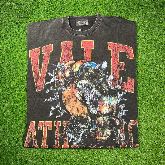 Vale Athletics Croc Washed Black Tee Size XL NEW x16637