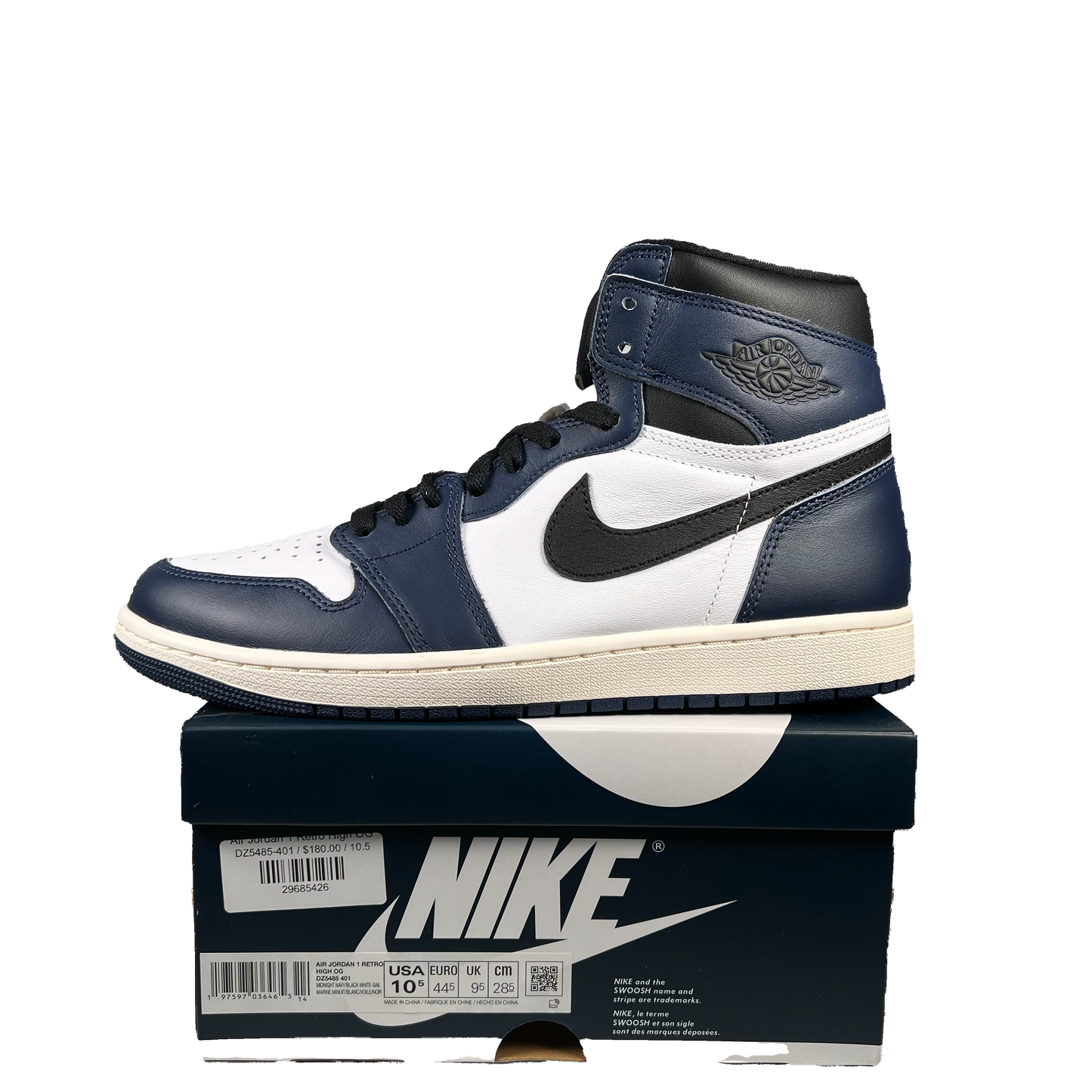 Jordan 1 High Midnight Navy (2024) SIze 10.5 NEW s20249