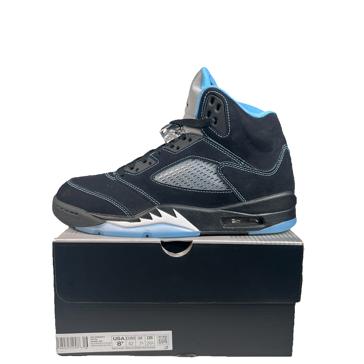 Jordan 5 Black University Blue (2026) Size 8.5 USED s22924