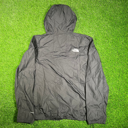 North Face Black Windbreaker Size Large USED v17975