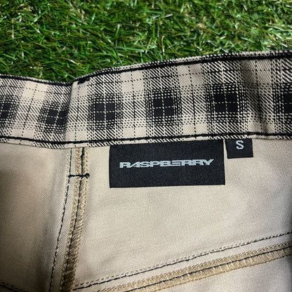 GV Gallery Raspberry Tan Plaid Pants Size Small NEW x14234
