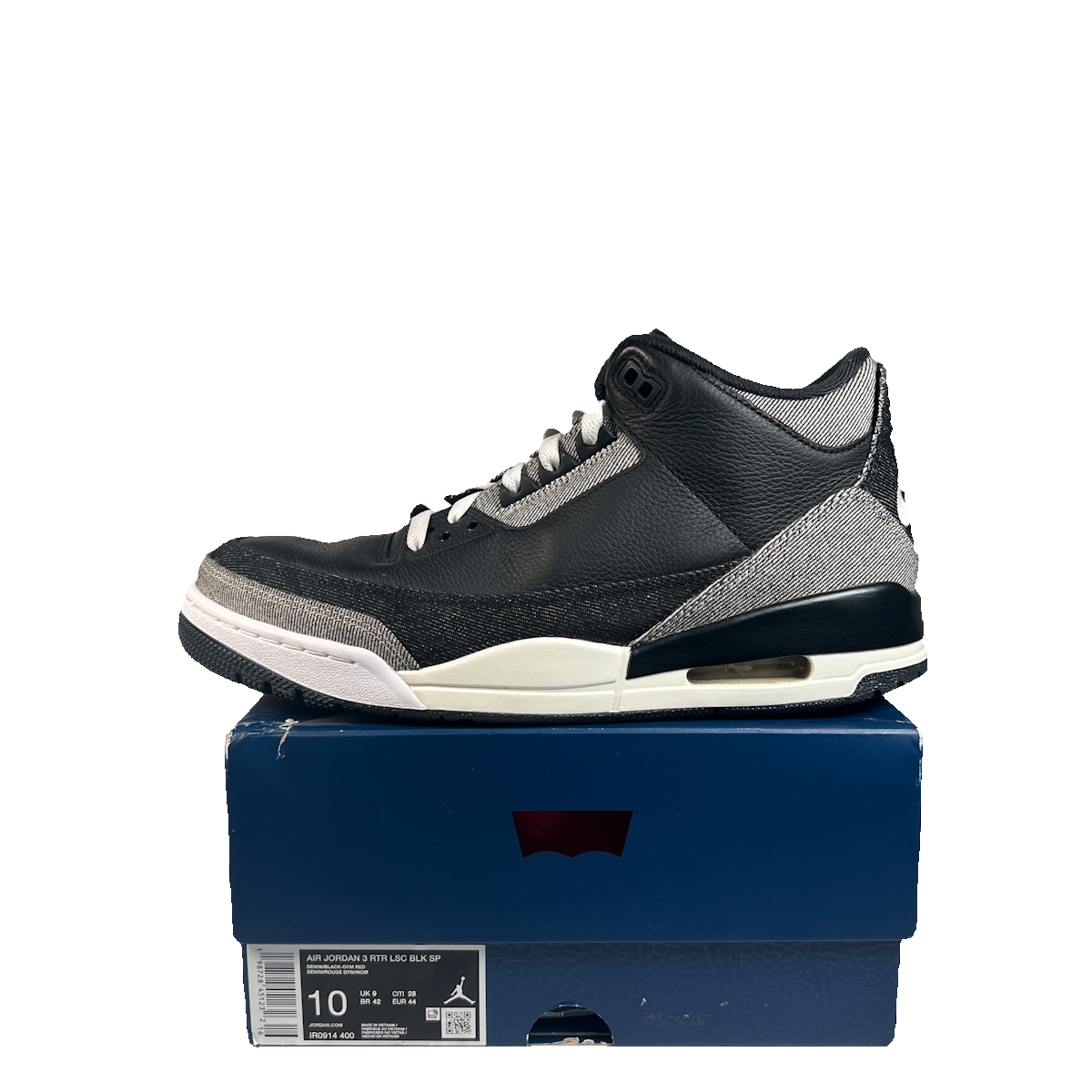 Jordan 3 Levis Black (2026) Size 10 USED s23172