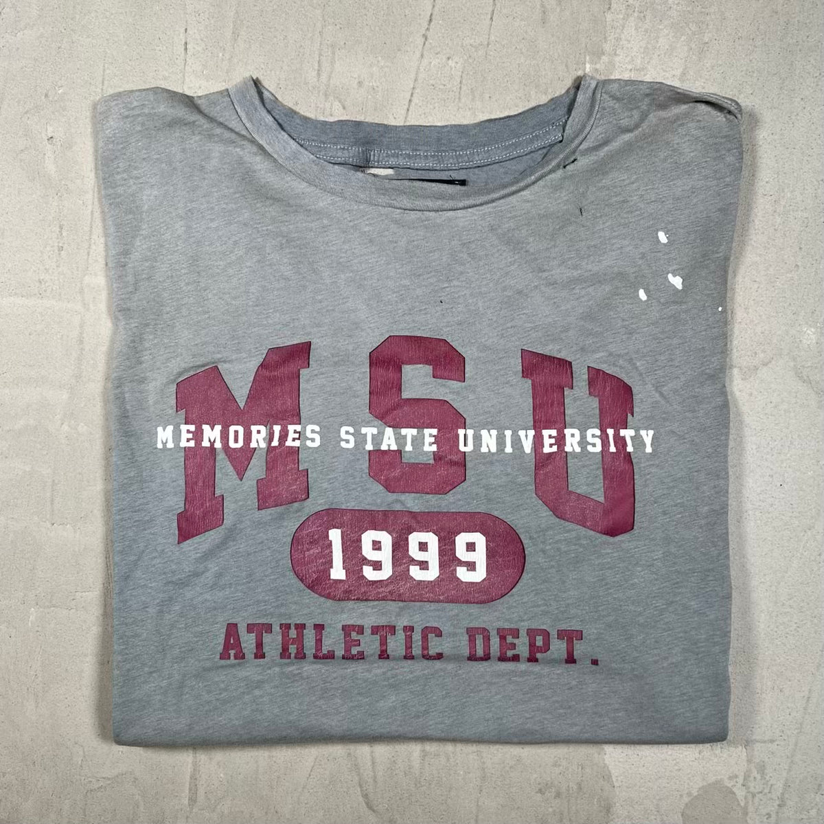 HMDD "Memories State University" Grey Tee Size Large NEW x18726