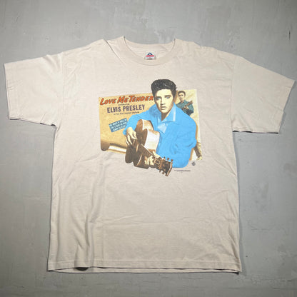 1998 Elvis love me tender tee khaki Size XXL USED v13698