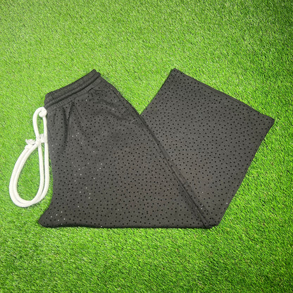 Silence Onyx Apparel Black VVS Rhinestone Shorts Size Medium USED x15268