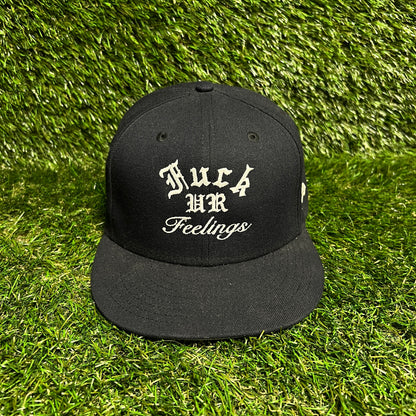 New Era Custom "F*ck Ur Feelings" Black Hat Size 7 1/2 USED v16018