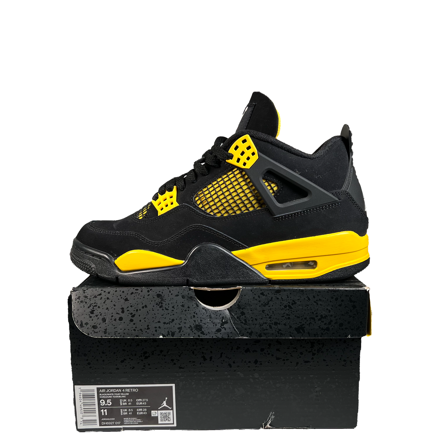 Jordan 4 Thunder (2023) Size 9.5 USED s22188